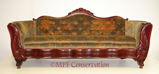 American Southern Antebellum Walnut Sofa